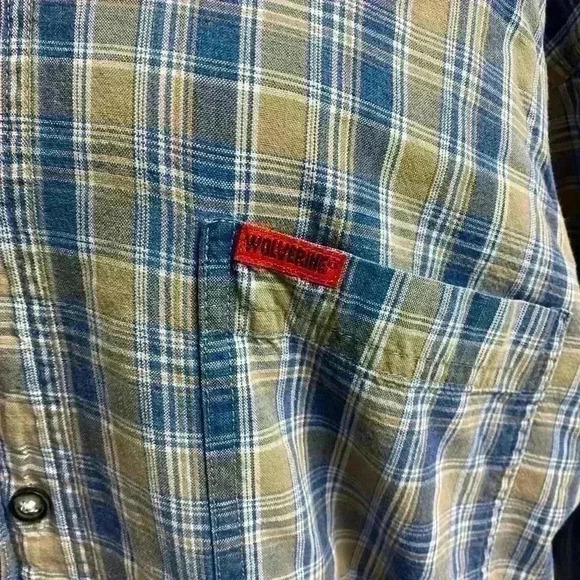 Wolverine Boots And Gear Flannel Long Sleeve Linned Shirt XL Grey & Blue - Picture 2 of 6